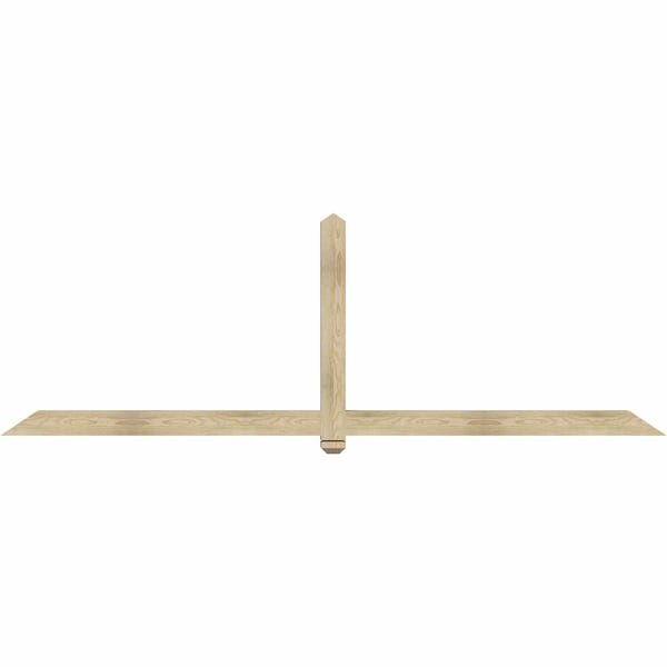 Ekena Millwork Eugene Rough Sawn Timber Gable Bracket, Douglas Fir, 108"W x 36"H x 4"D x 4"F, 8/12 Pitch GBW108X36X0404EUG00RDF - main